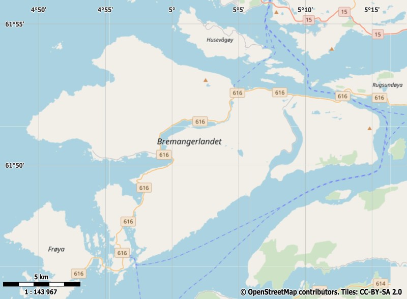 Bremangerlandet Karta