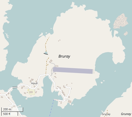 Bruray - Out Skerries Carte