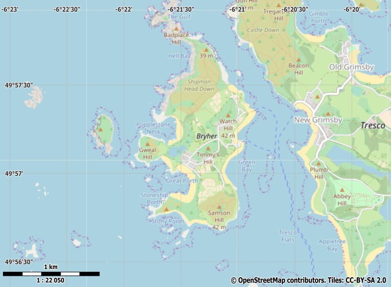 Bryher Mapa
