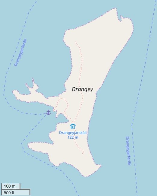 Drangey Mapa