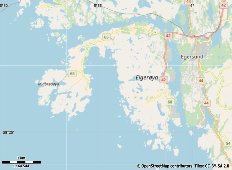 Eigerøya Karte