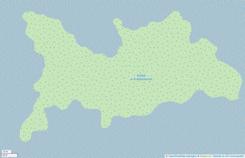Eiland in Krabbenkreek Kart
