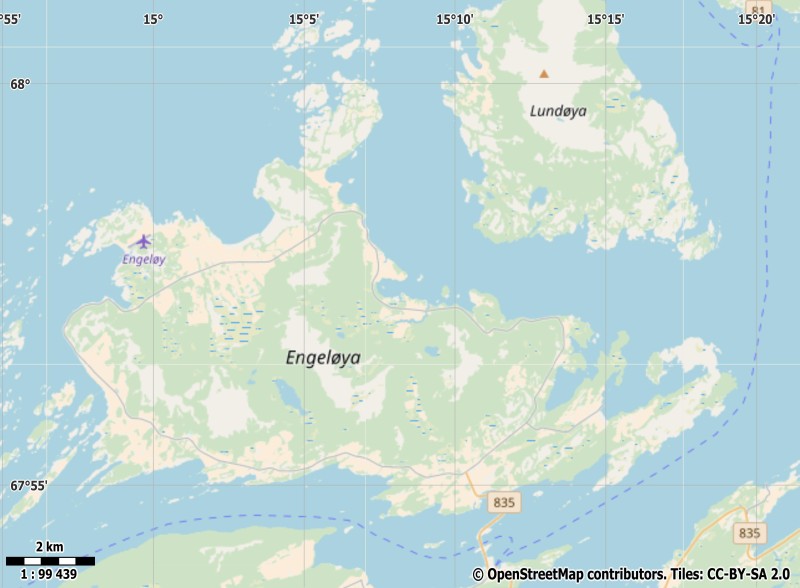Engeløya карта