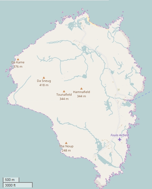 Foula Mapa