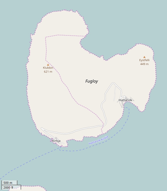 Fugloy Mapa