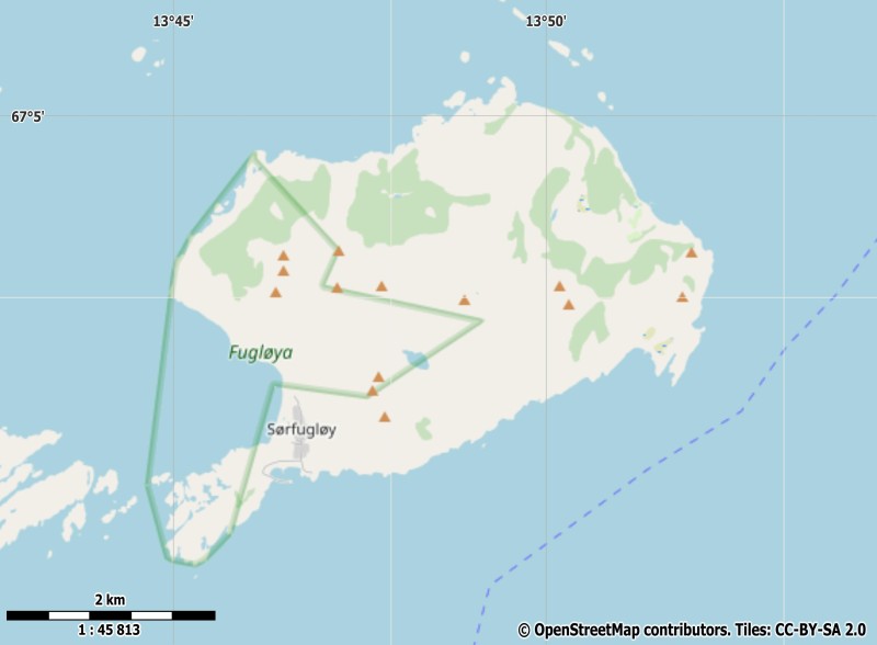 Fugløya Mapa