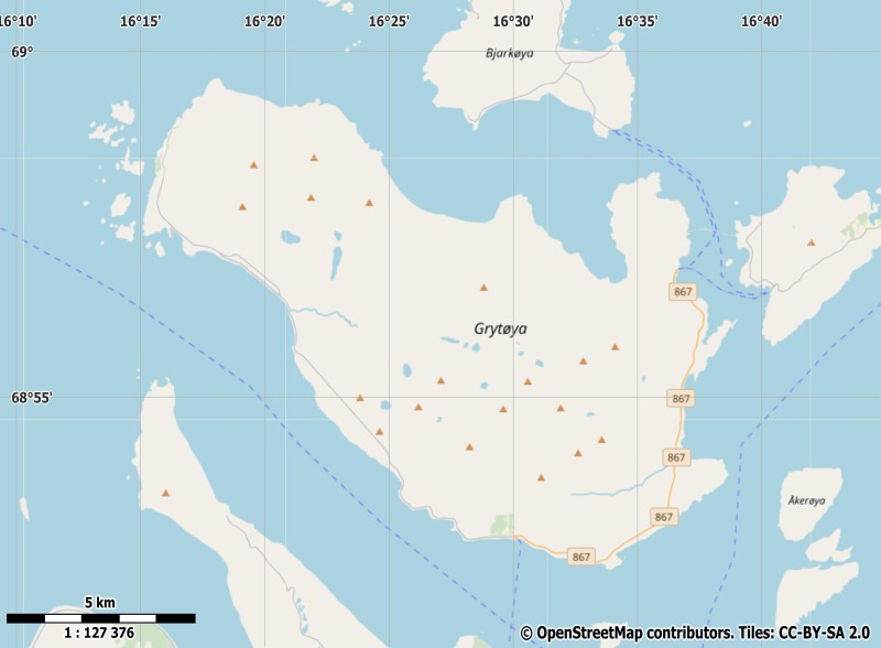 Grytøya Karte