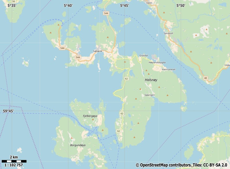 Halsnøya Karta