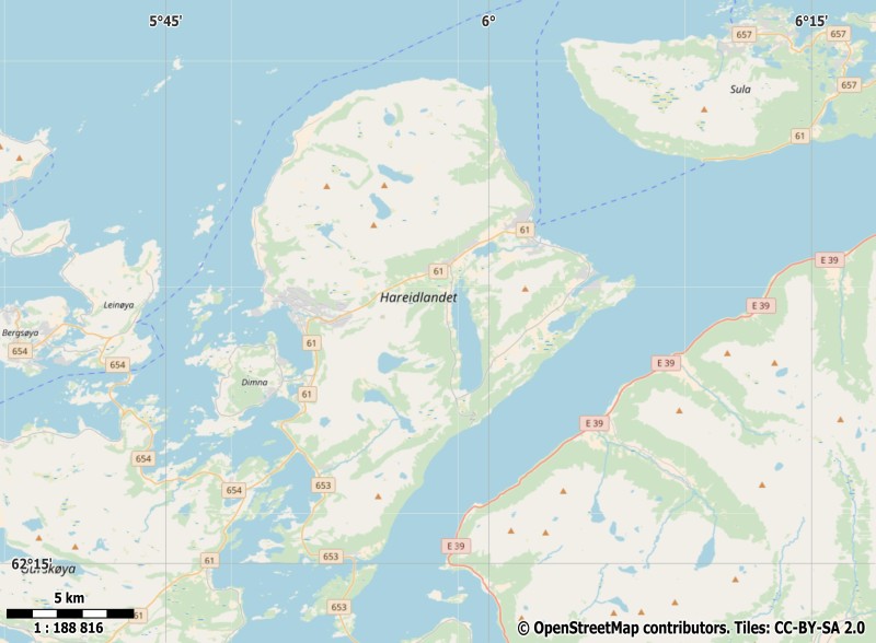 Hareidlandet Kartta