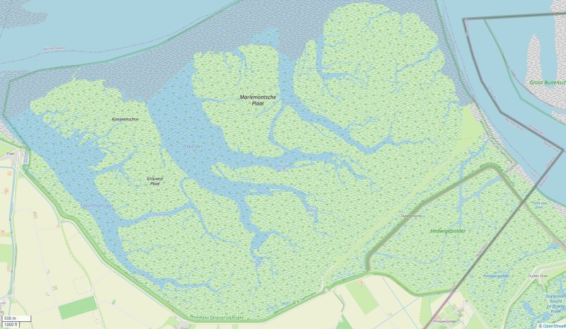 Het Verdronken Land van Saeftinghe Mappa