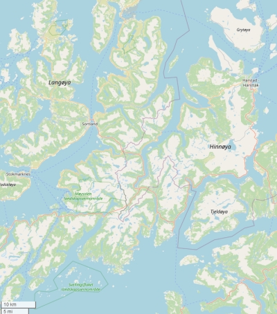Hinnøya Mapa