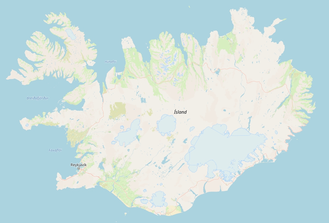 IJsland Map