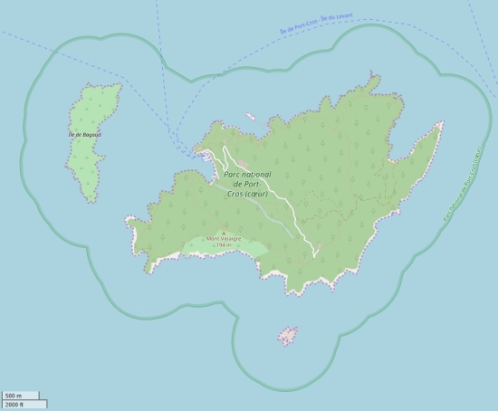 Île de Port Cros Kort