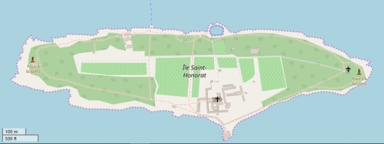 Île Saint-Honorat Karta