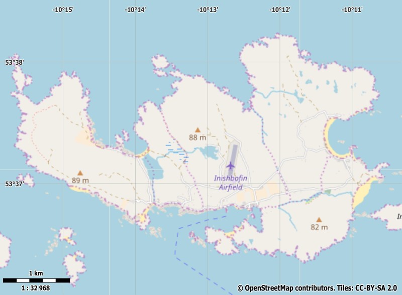 Inishbofin Mapa