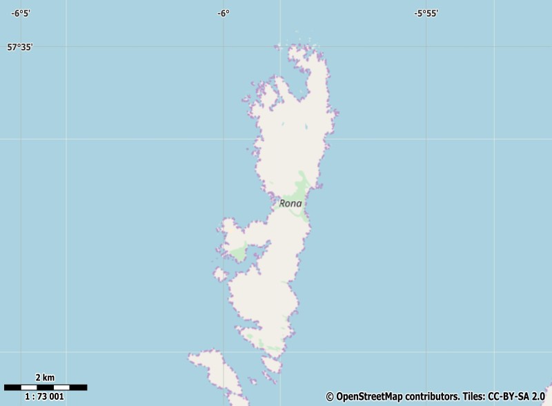 Isle of Rona Map