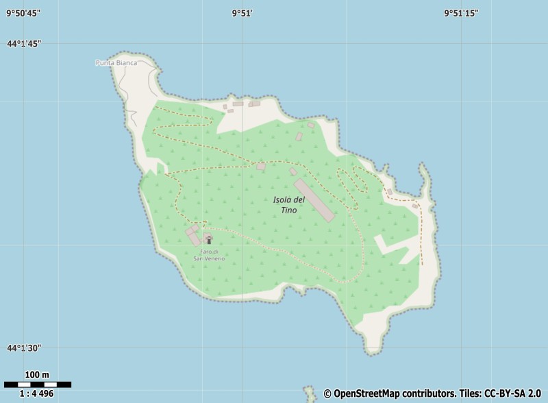 Isola del Tino карта