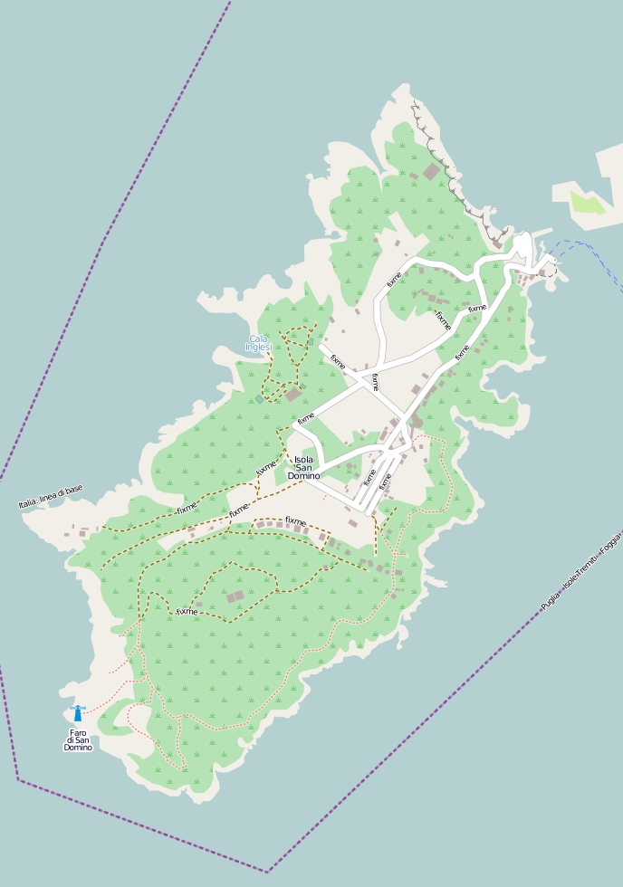 Isola di San Domino Karta