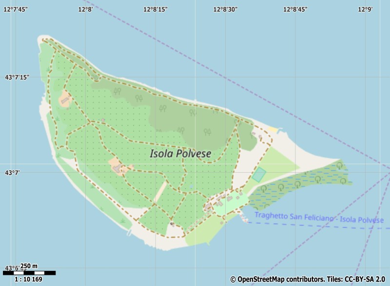 Isola Polvese карта
