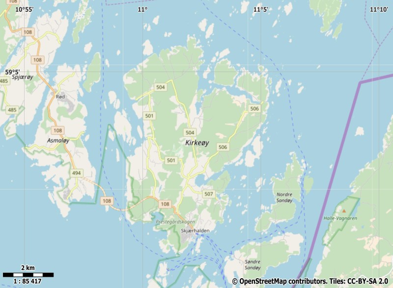 Kirkøy Karte