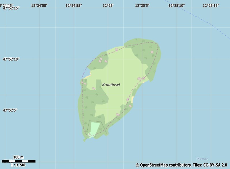 Krautinsel Kartta