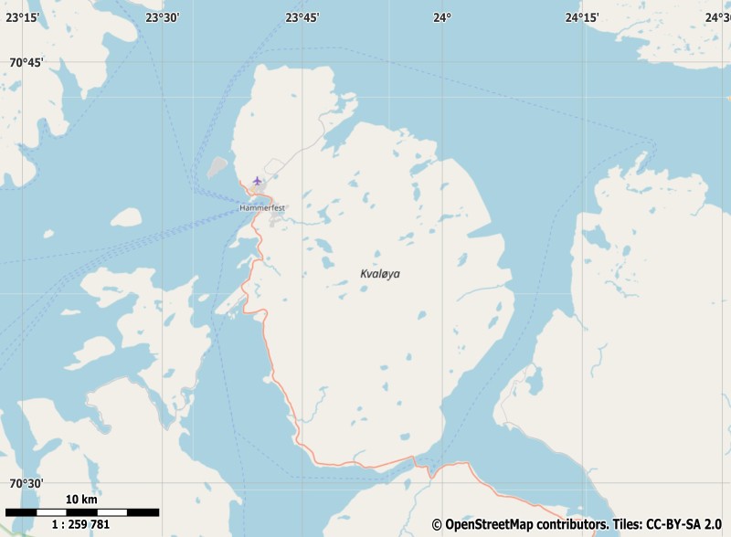 Kvaløya Kartta