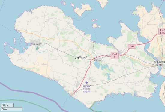 Lolland Mapa