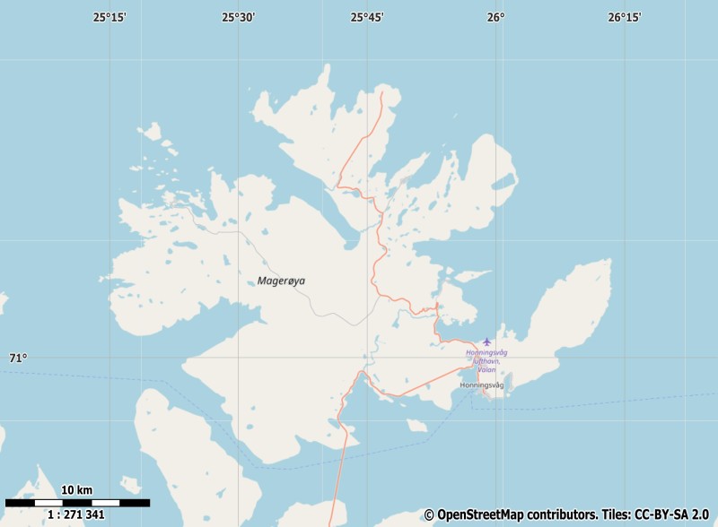 Magerøya Karte