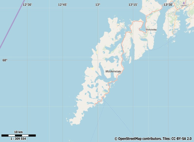 Moskenesøya Mapa