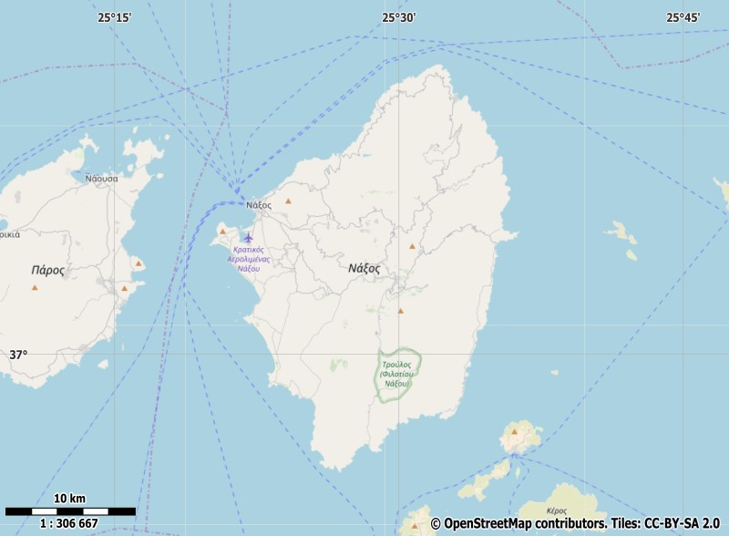 Naxos Mapa