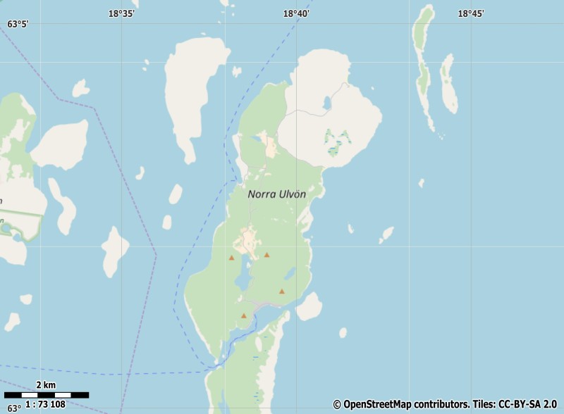 Norra Ulvön Karta