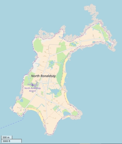 North Ronaldsay Mapa