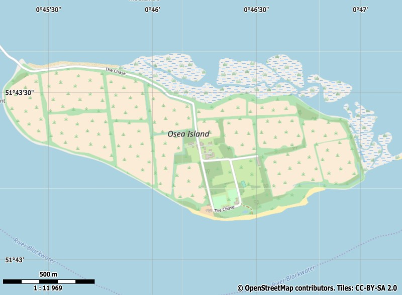 Osea Island Karta