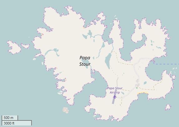 Papa Stour Mapa