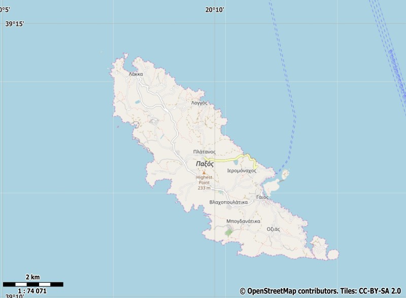 Paxoi Mapa