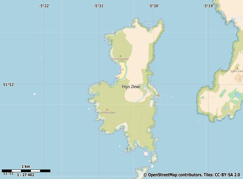 Ramsey Island Karta