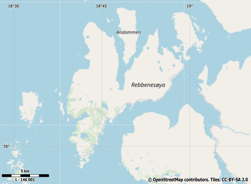 Rebbenesøya Map