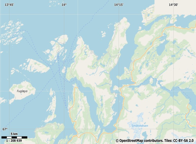 Sandhornøya Mapa