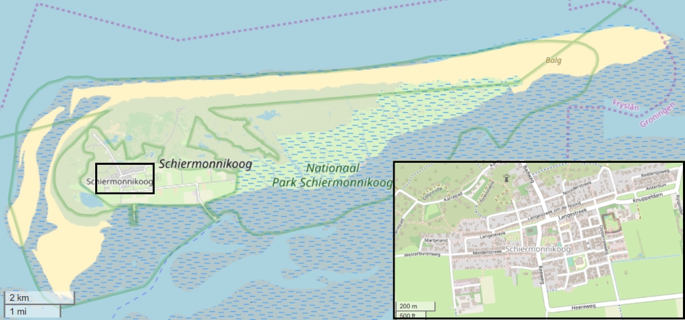 Schiermonnikoog Map