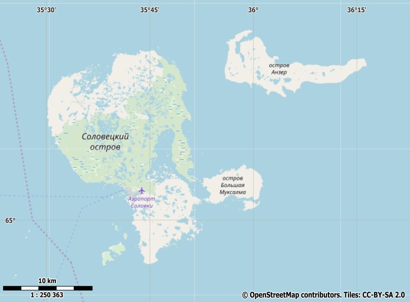 Solovetski-eilanden Karta