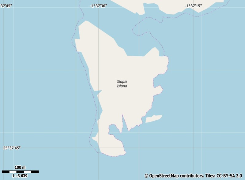 Staple Island Kort