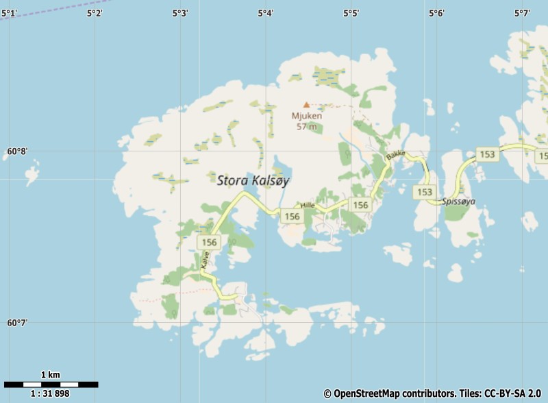 Stora Kalsøy Karte