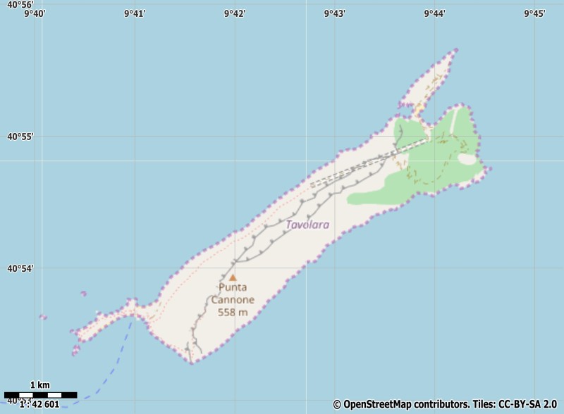 Tavolara Map