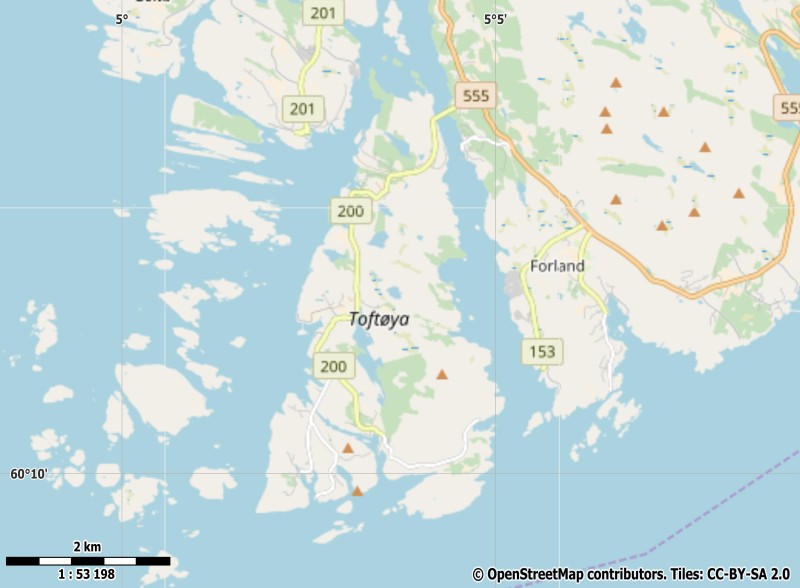 Toftøyna Mapa