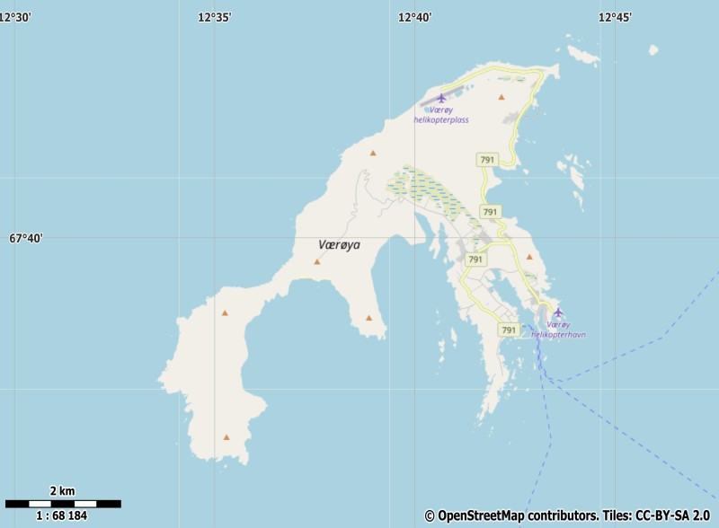 Værøy Kartta