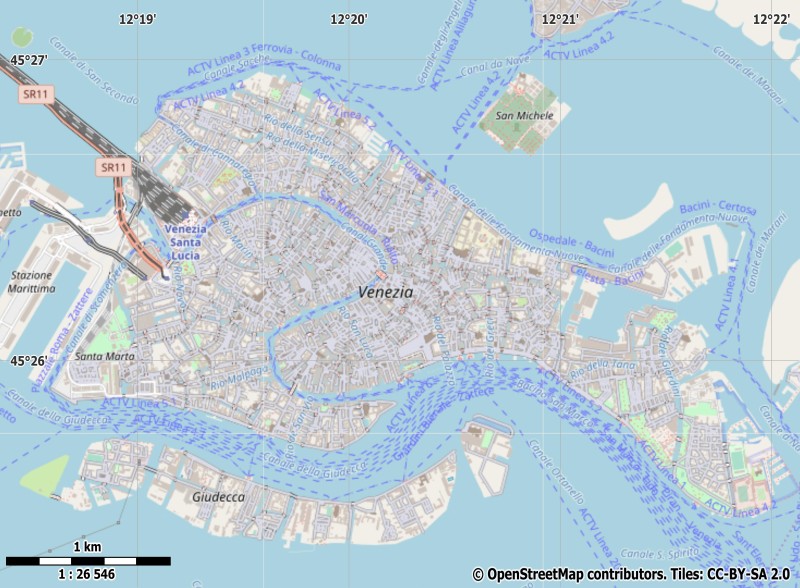 Venetië Map