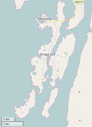 West Burra Mapa