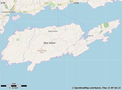 Bere Island map