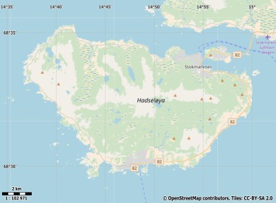 Hadseløya map