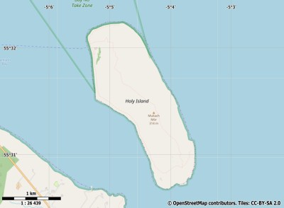 Holy Isle map